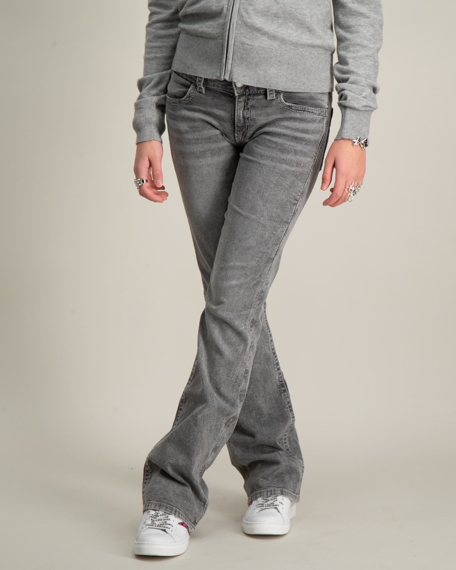 Sparkle low flare jeans