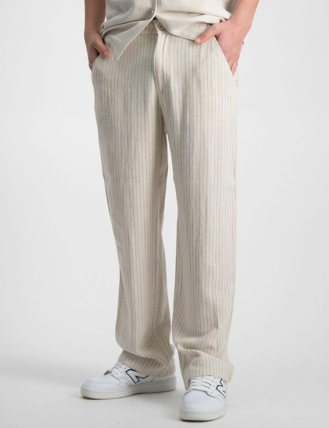 Alex Linen Striped Pants