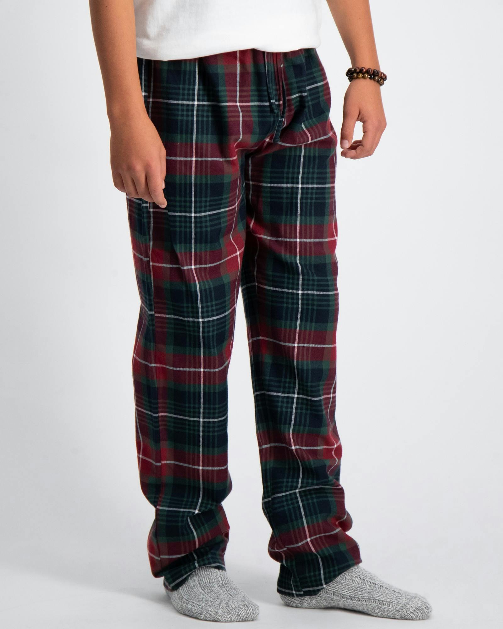 Riley Organic Cotton Checked Flannel Pajama Pants