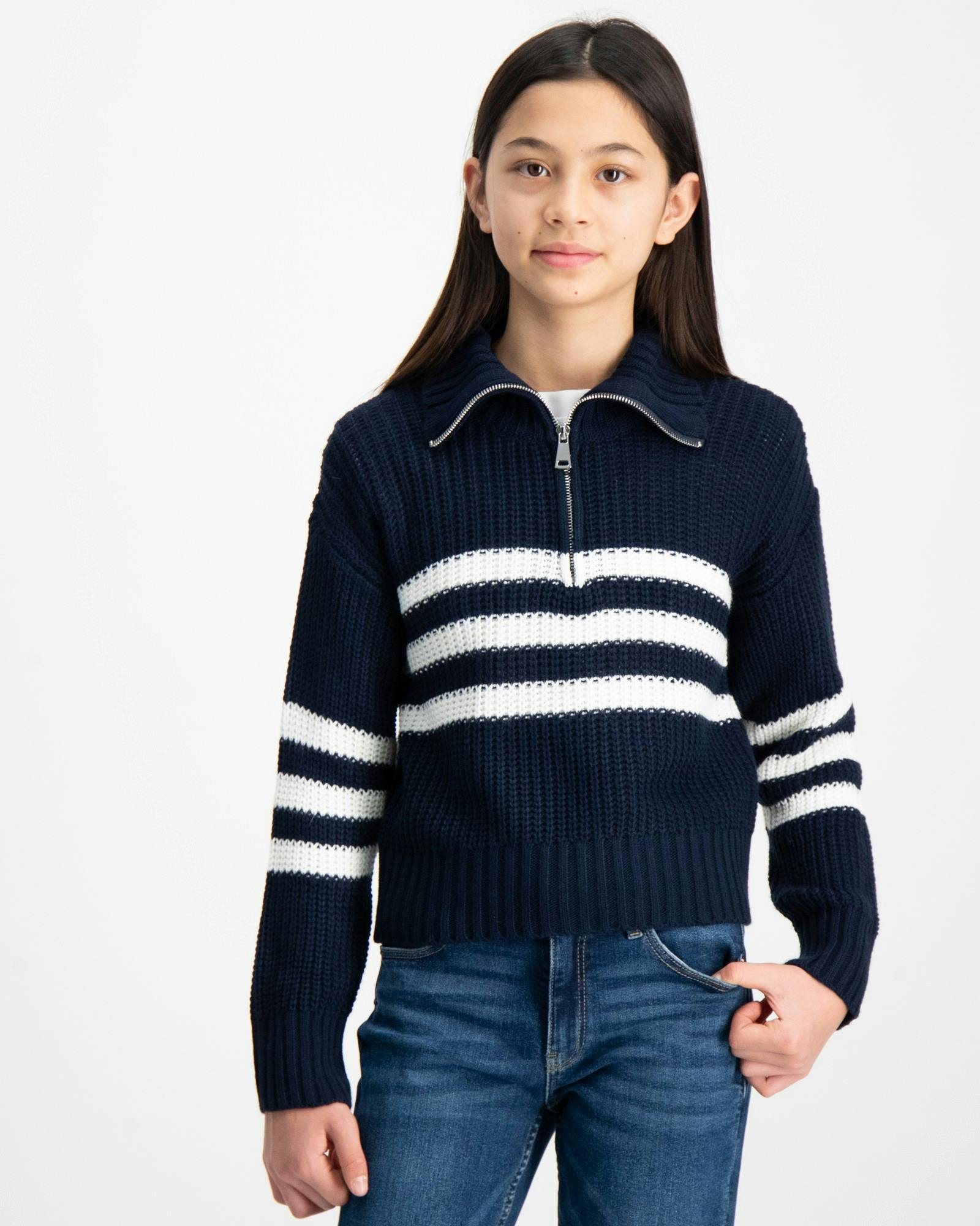 Half Zip Knitted Sweater