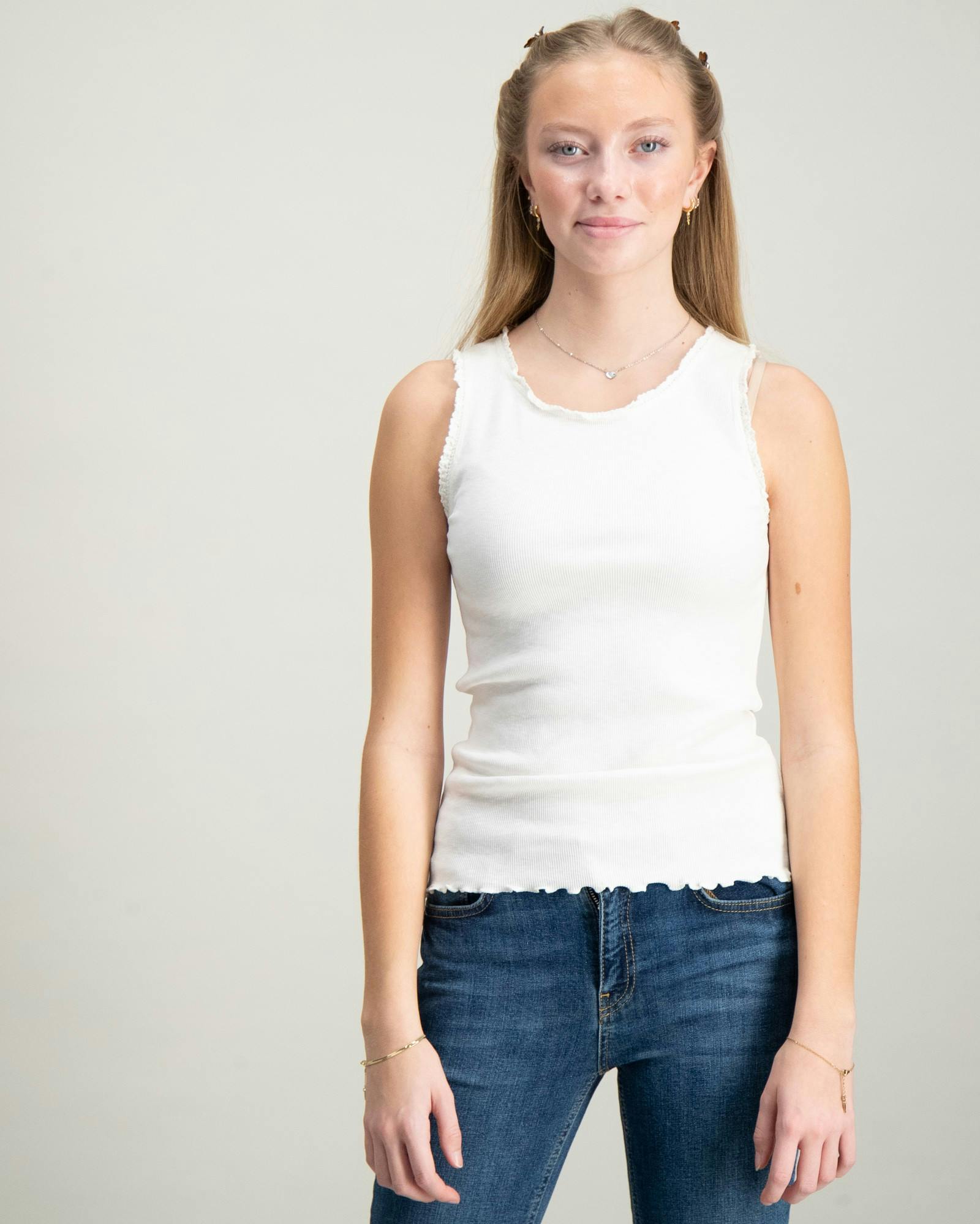 Fitted ribbed tank top
