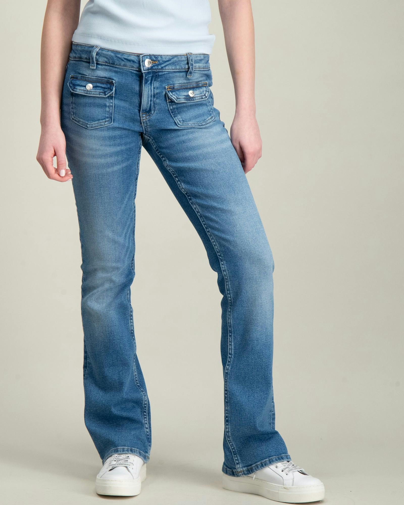 Front pocket bootcut jeans